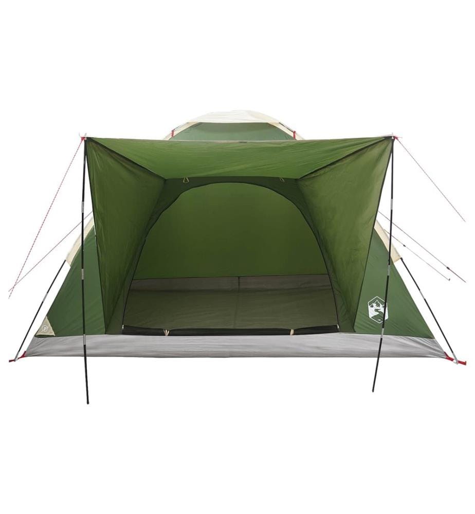 Tente de camping avec toit Vert 4 personnes Polyester et Acier