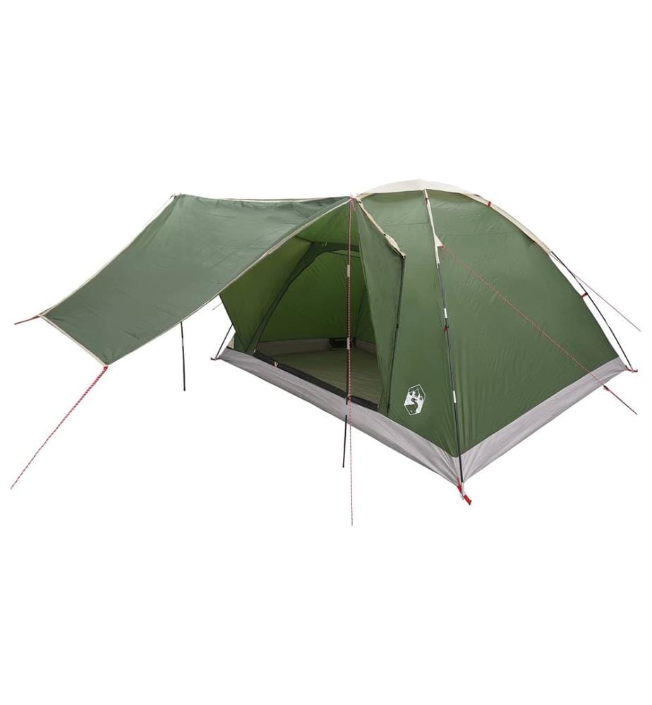 Tente de camping avec toit Vert 6 personnes Polyester et Acier