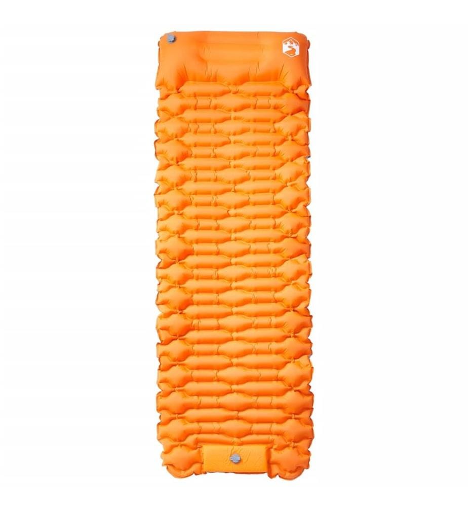 Selbstaufblasende Isomatte mit Kissen Orange
