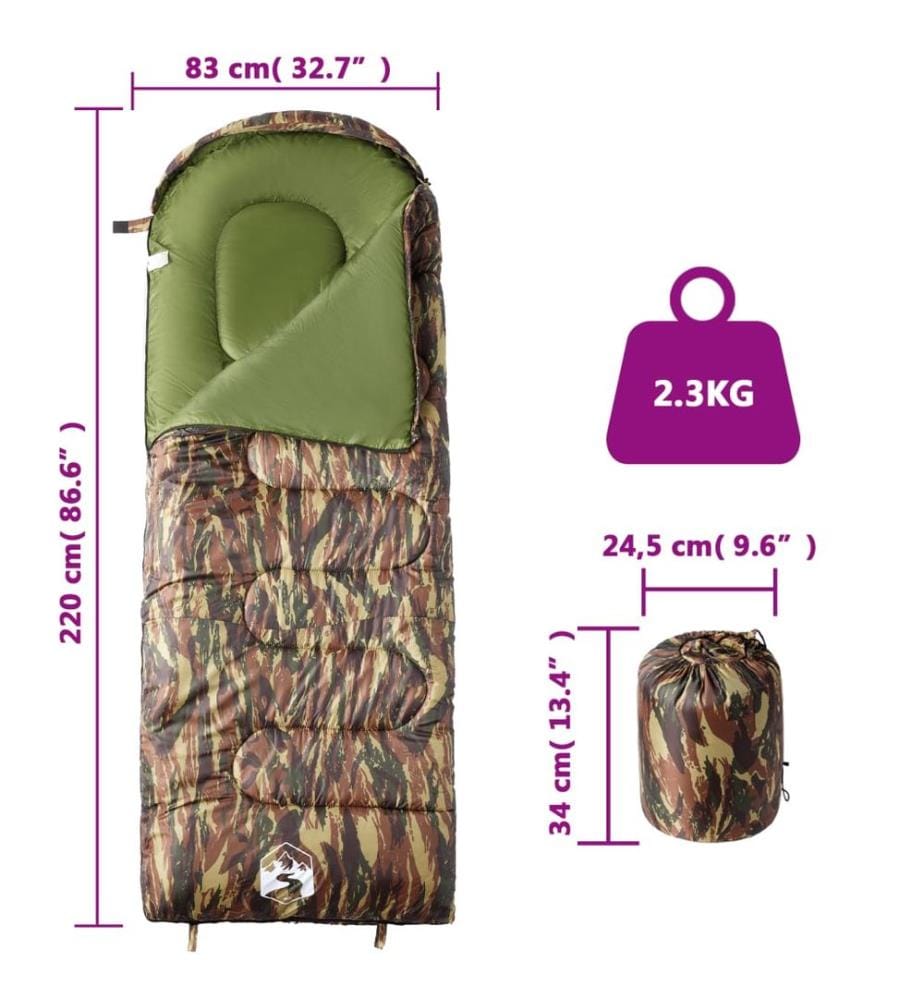 Schlafsack für Erwachsene Camping 3-4 Jahreszeiten