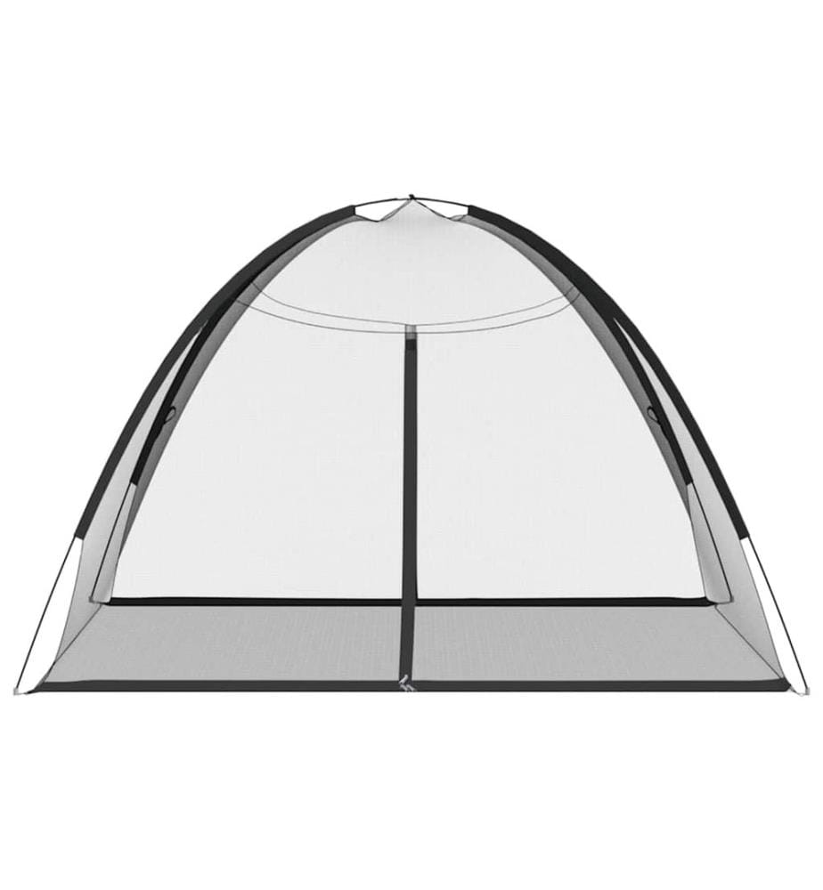 Moustiquaire mongole avec portes 220 maille noir 200x200x135 cm