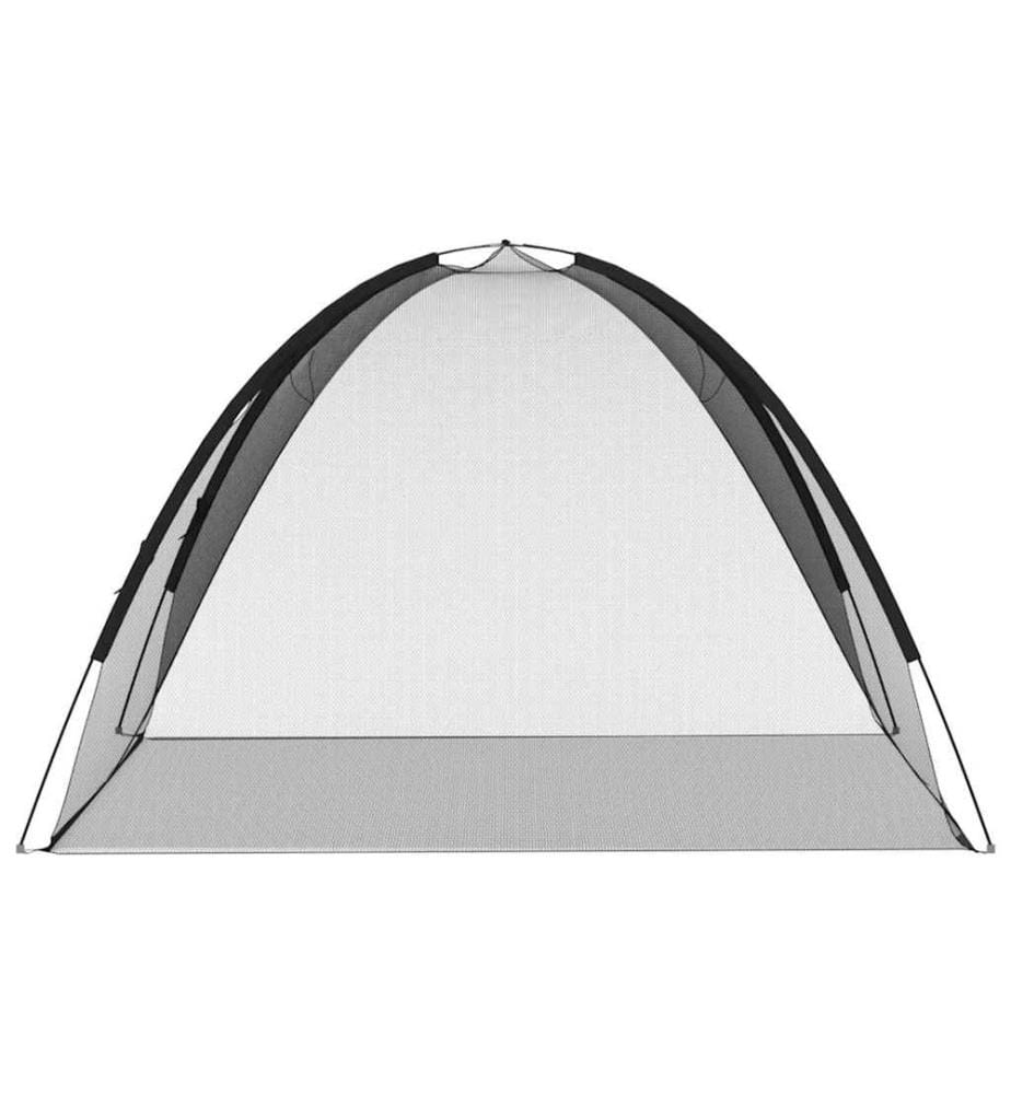 Moustiquaire mongole avec portes 220 maille noir 200x200x135 cm