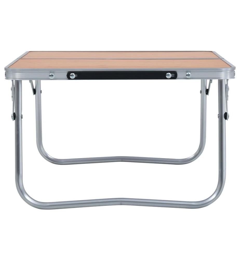 Klappbarer Campingtisch Braun Aluminium 60 x 40 cm