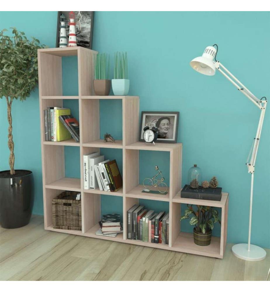 Treppenregal Bücherregal 142 cm Eiche