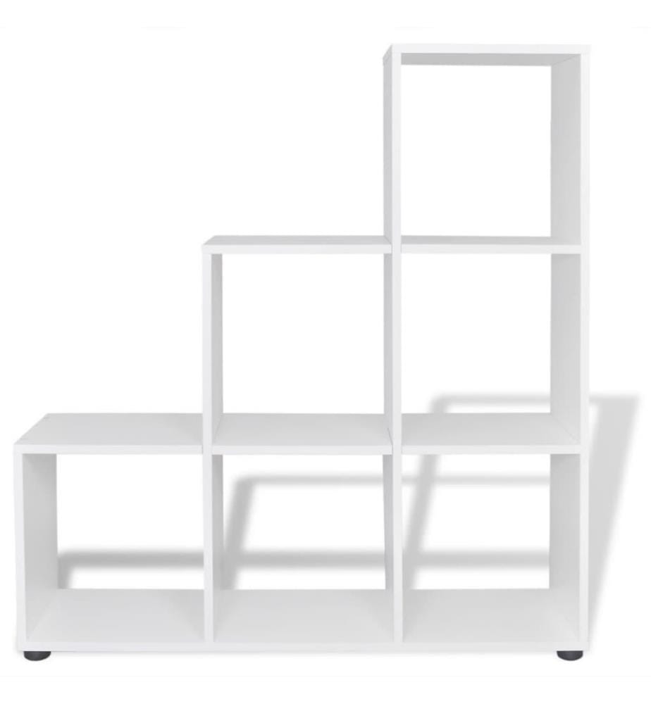 Treppenregal Bücherregal 107 cm Weiss