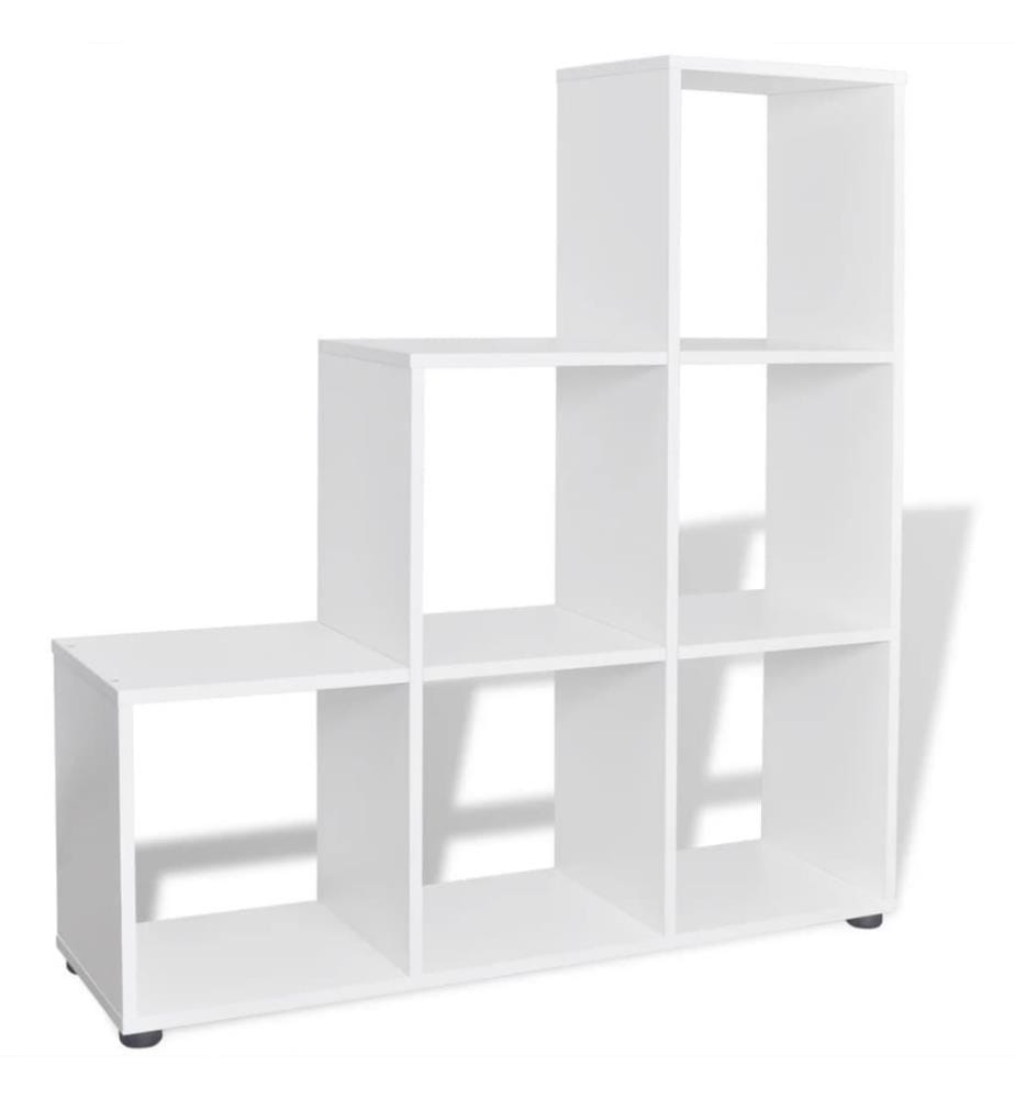 Treppenregal Bücherregal 107 cm Weiss