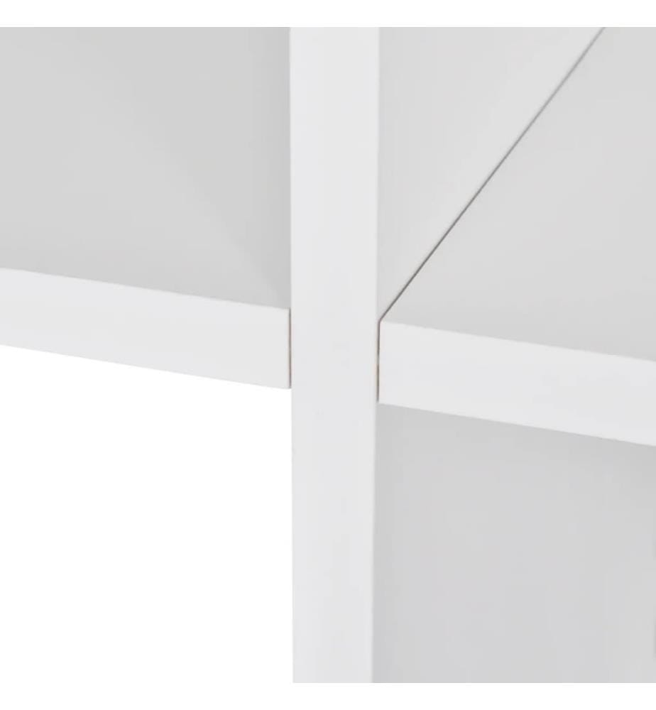 Treppenregal Bücherregal 107 cm Weiss