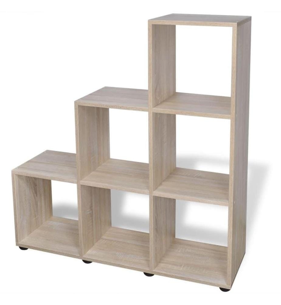 Treppenregal Bücherregal 107 cm Eichefarben