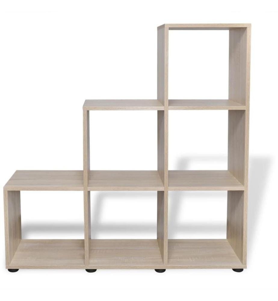 Treppenregal Bücherregal 107 cm Eichefarben