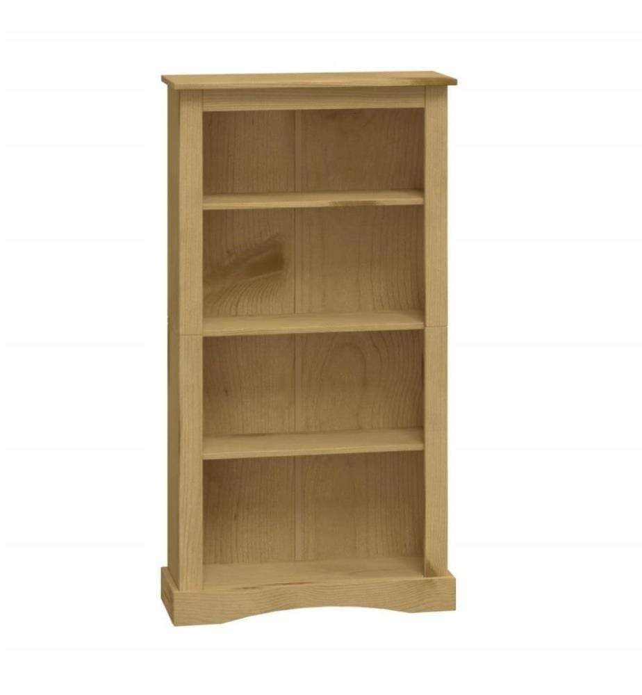 Bücherschrank 4 Fächer Mexiko-Stil Kiefernholz 81x29x150 cm