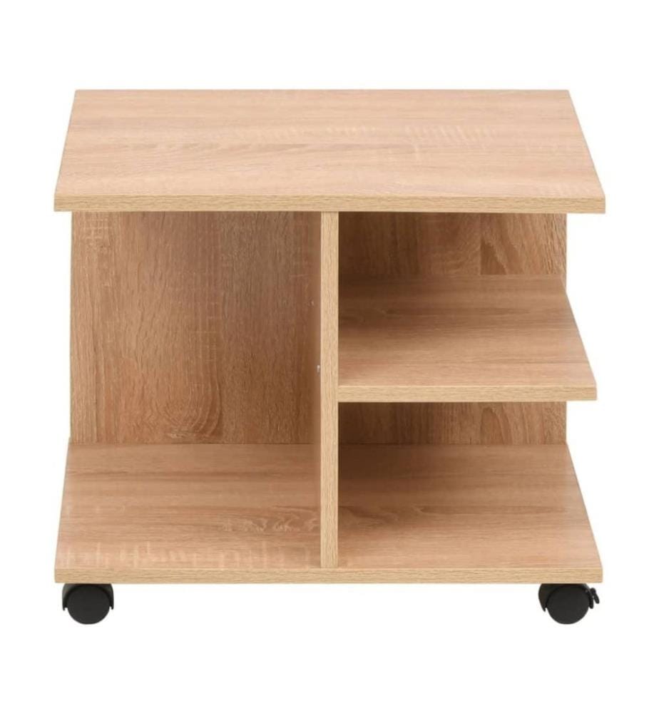 Beistelltisch mit Rollen 50×35×42 cm Eichenbraun