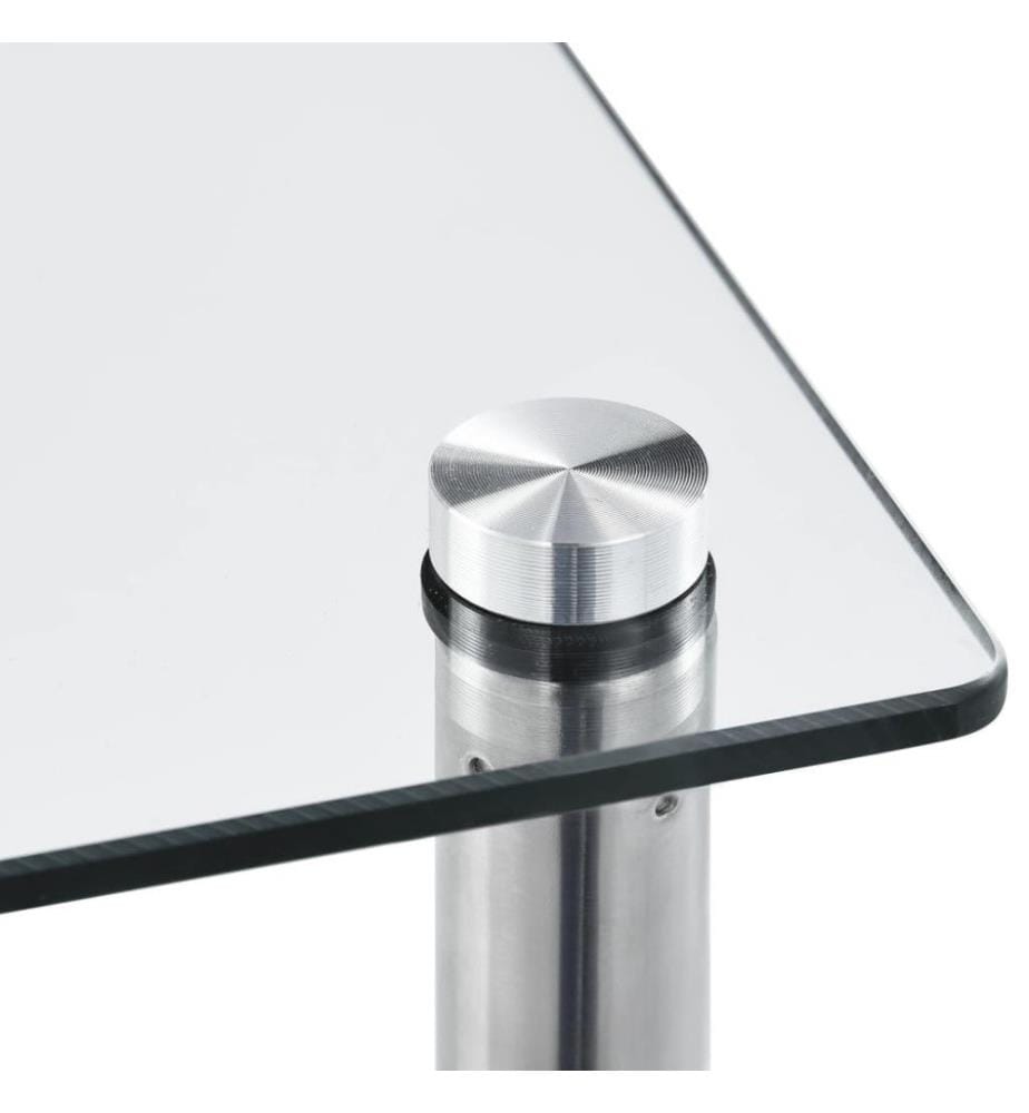 Regal mit 6 Ablagen Transparent 40x40x160 cm Hartglas