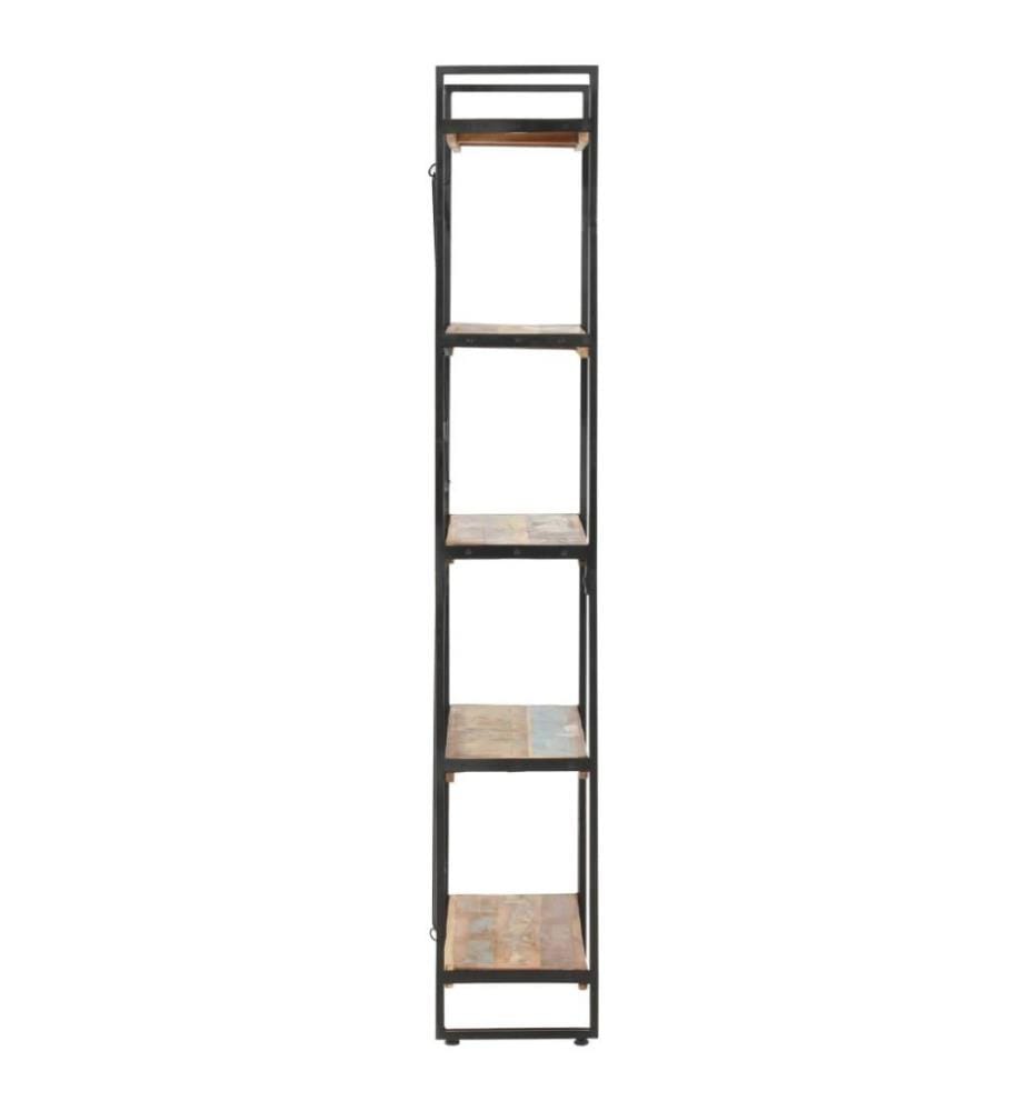Bibliothèque 5 niveaux 140x30x180cm Bois solide de récupération