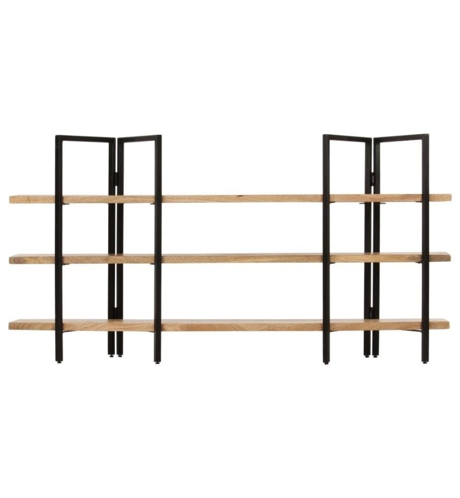Bibliothèque à 3 niveaux 160x31x80 cm Bois de manguier massif