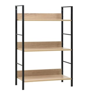 Bibliothèque à 3 niveaux Chêne 60x27,6x90,5 cm Aggloméré