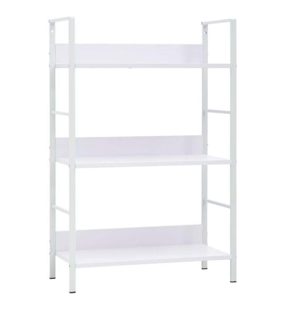 Bücherregal 3 Regalböden Weiss 60×27,6×90,5 cm Holzwerkstoff