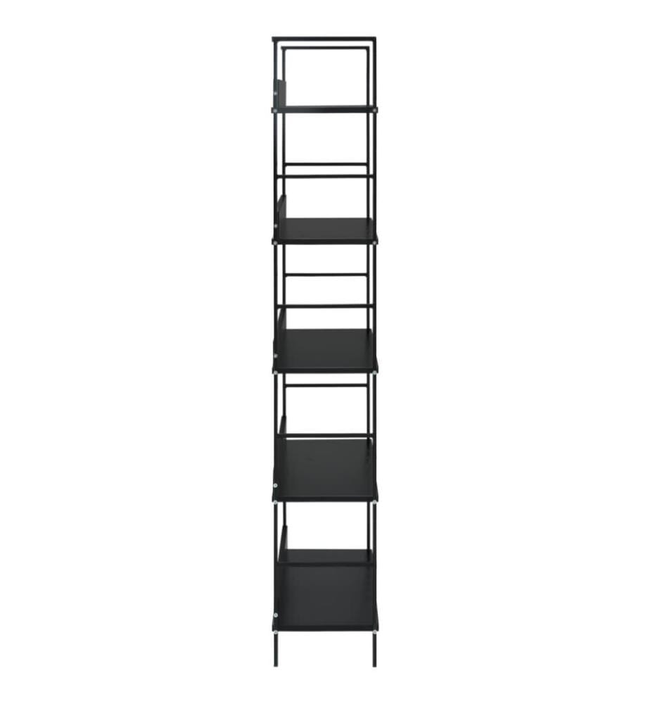 Bibliothèque à 5 niveaux Noir 60x27,6x158,5 cm Aggloméré