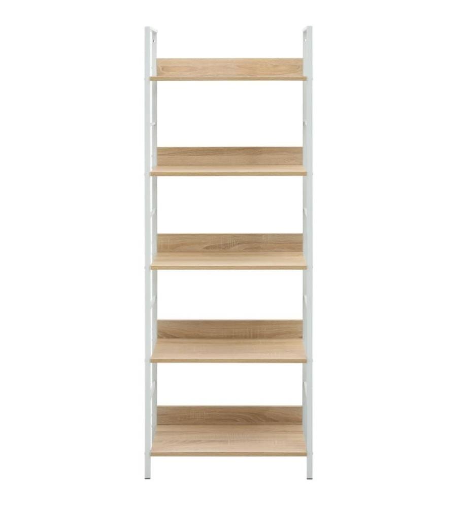 Bücherregal 5 Regalböden Eiche 60x27,6x158,5 cm Holzwerkstoff