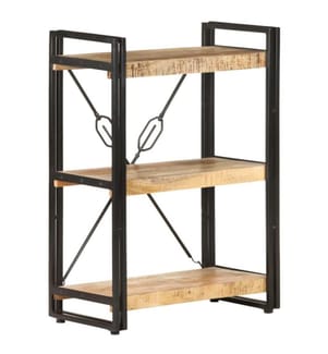 Bibliothèque à 3 niveaux 60x30x80 cm Bois de manguier massif