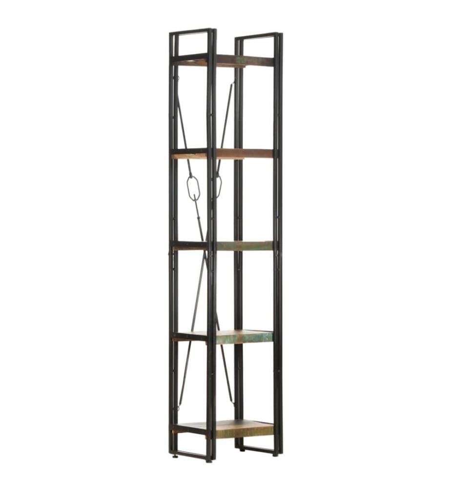 Bücherregal 5 Fächer 40x30x180 cm Altholz Massiv
