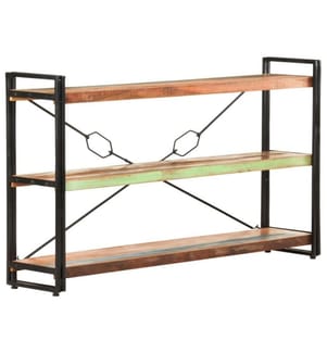 Bibliothèque 3 niveaux 140x30x80 cm Bois de récupération massif