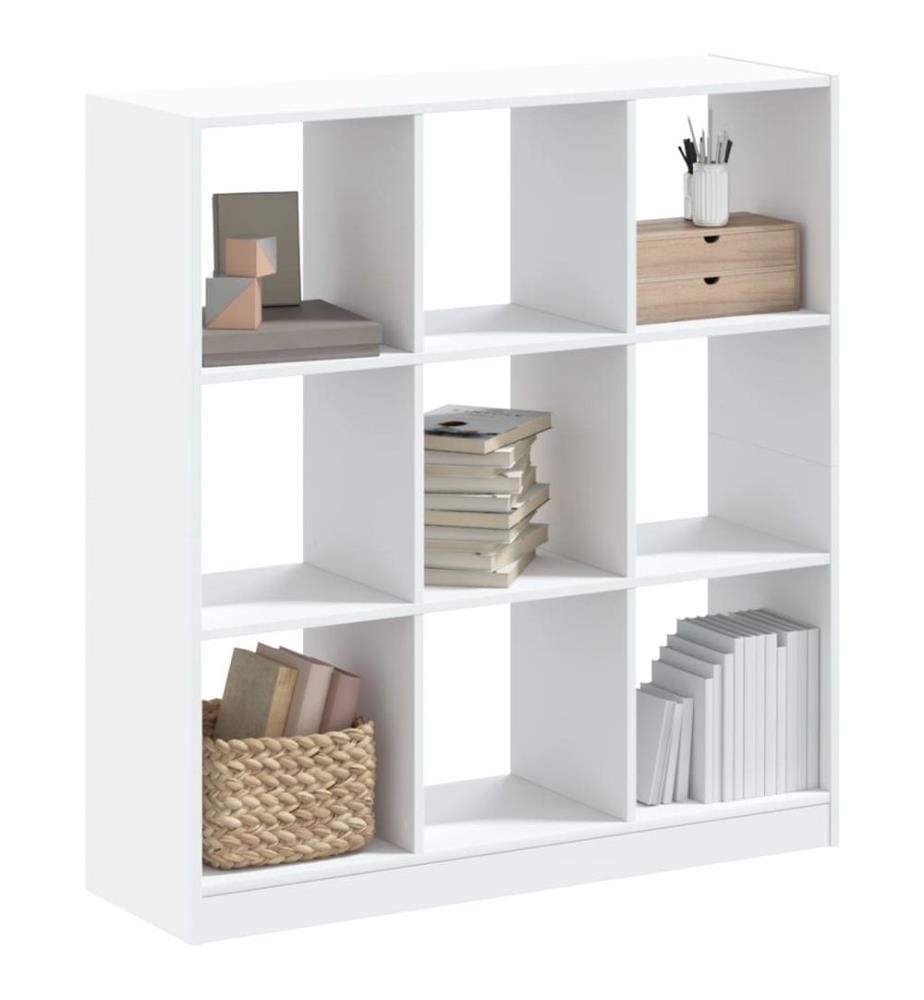 Bibliothèque blanc 102x32x108 cm bois d'ingénierie