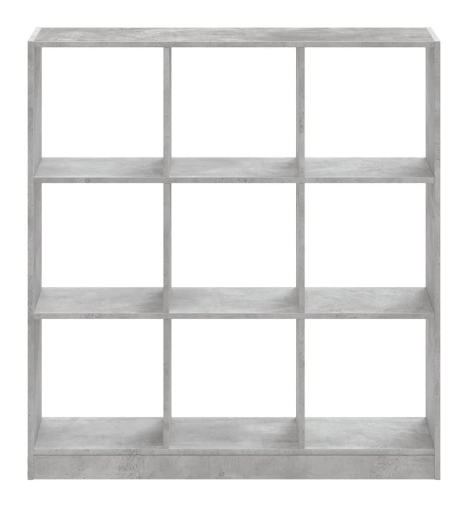 Bibliothèque gris béton 102x32x108 cm bois d'ingénierie