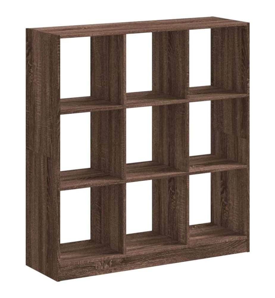 Bibliothèque chêne marron 102x32x108 cm bois d'ingénierie