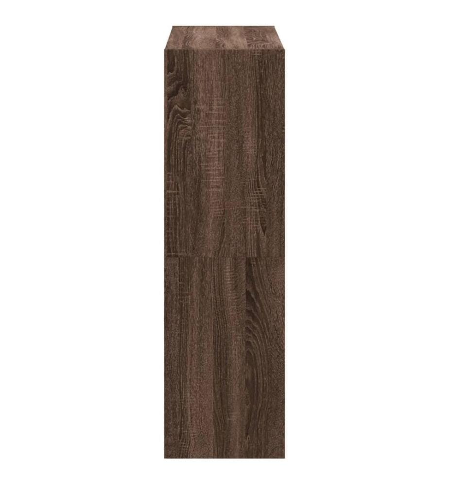 Bibliothèque chêne marron 102x32x108 cm bois d'ingénierie