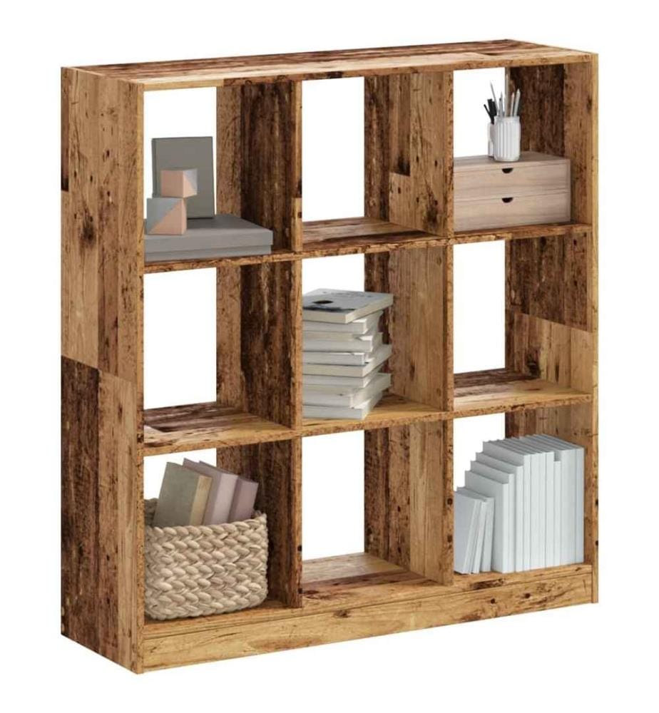 Bibliothèque vieux bois 102x32x108 cm bois d'ingénierie