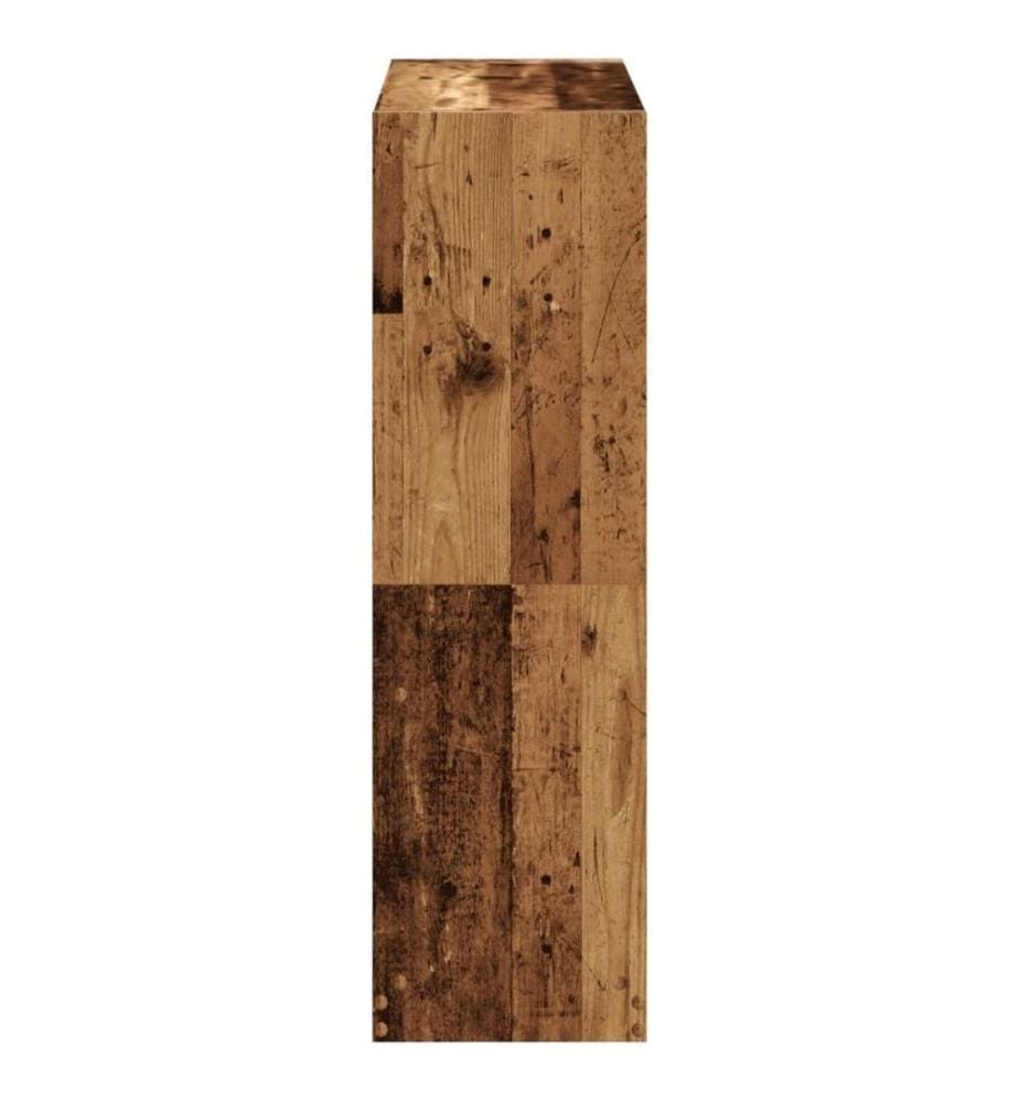 Bibliothèque vieux bois 102x32x108 cm bois d'ingénierie