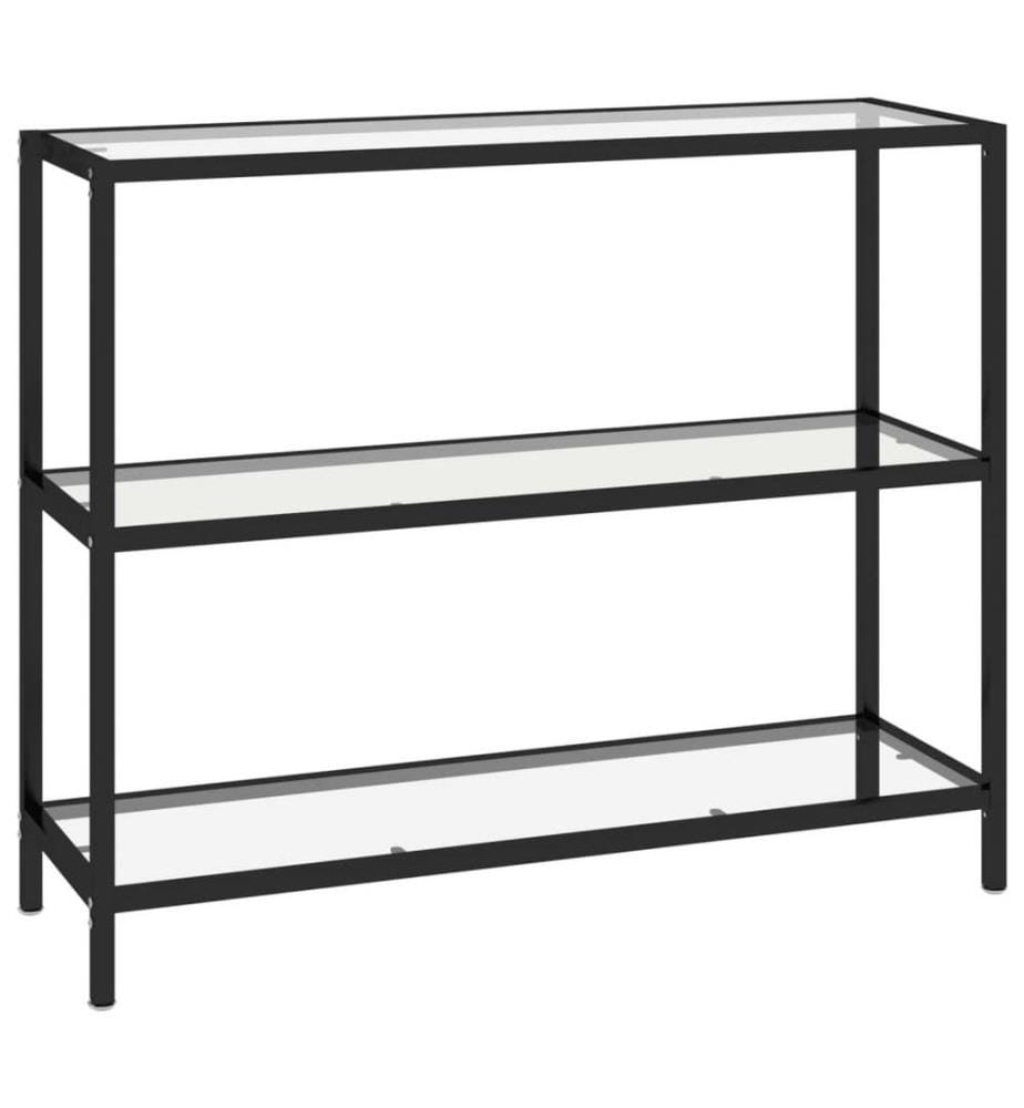 Étagère transparent 100x36x90 cm verre trempé