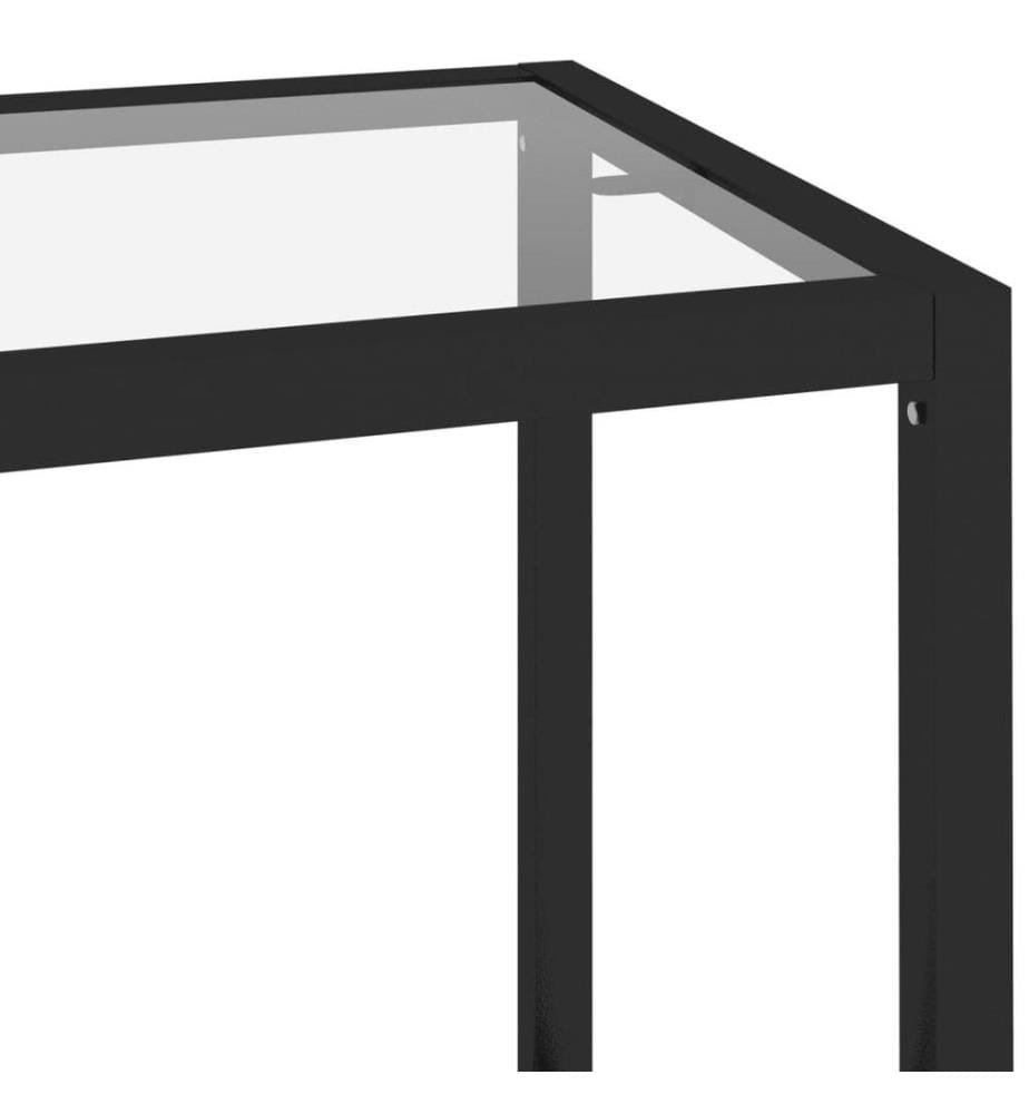 Étagère transparent 100x36x90 cm verre trempé
