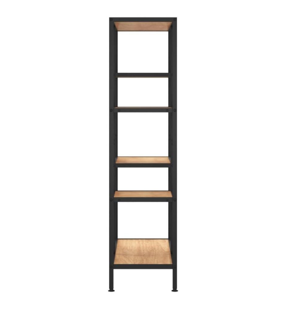 Étagère à livres 80x30x120 cm Acier et bois d'ingénierie