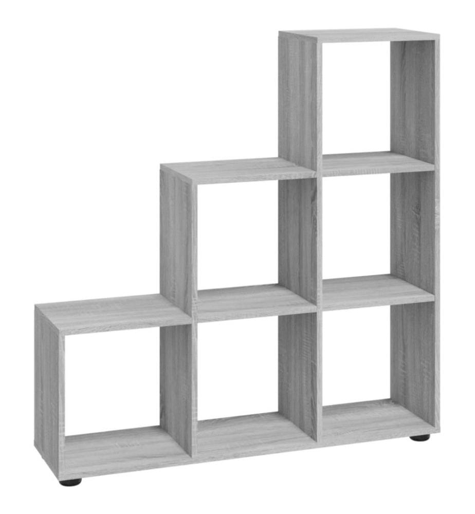 Treppenregal Grau Sonoma 107 cm Holzwerkstoff