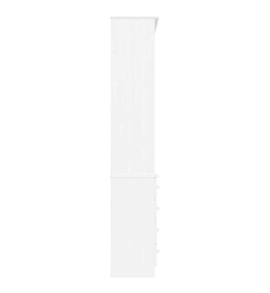 Bücherregal mit Schubladen ALTA Weiss 77x35x186,5 cm Kiefernholz