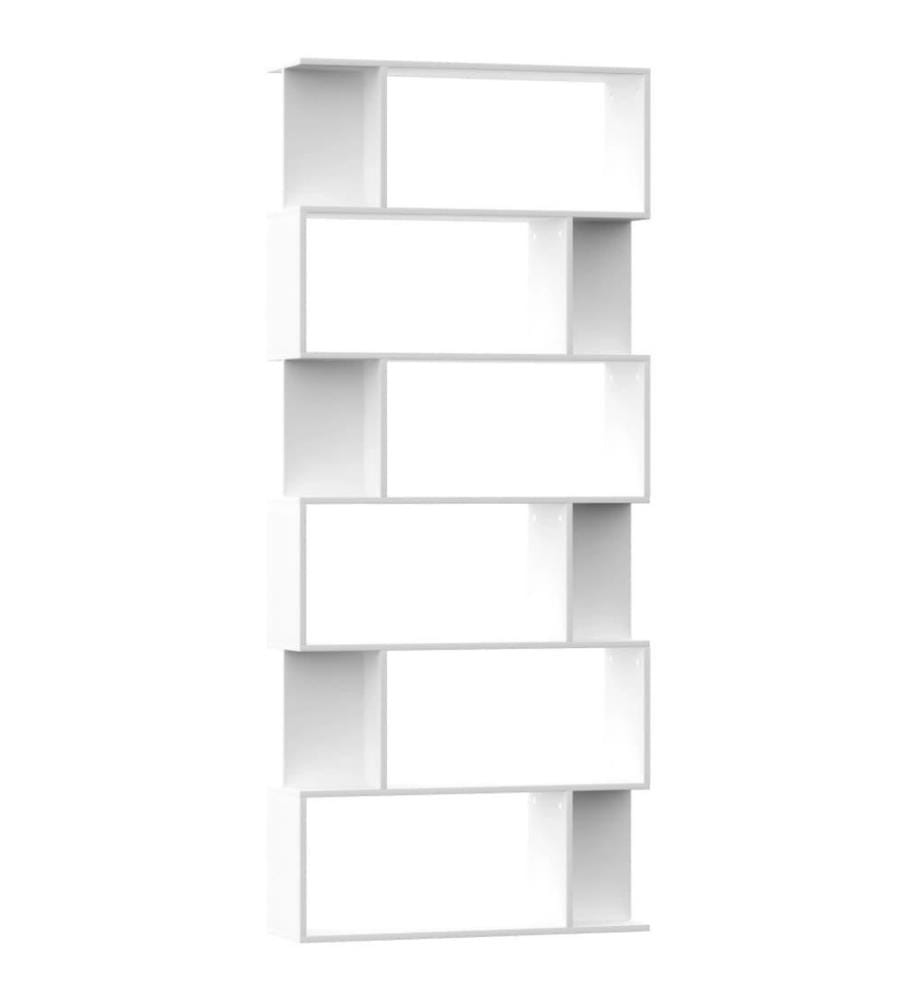 Bücherregal/Raumteiler Weiss 80x24x192 cm Holzwerkstoff
