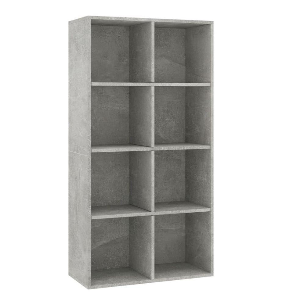 Bibliothèque/Buffet Gris béton 66 x 30 x 130 cm Aggloméré