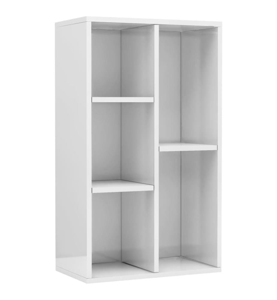 Bücherregal/Sideboard Hochglanz-Weiss 50x25x80 cm Holzwerkstoff