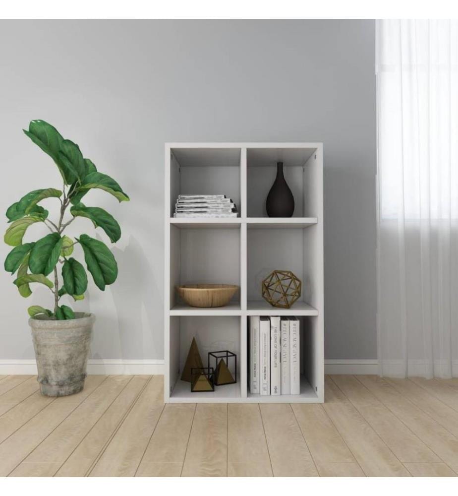 Bücherregal/Sideboard Hochglanz-Weiss 66x30x97,8cm Holzwerkstoff