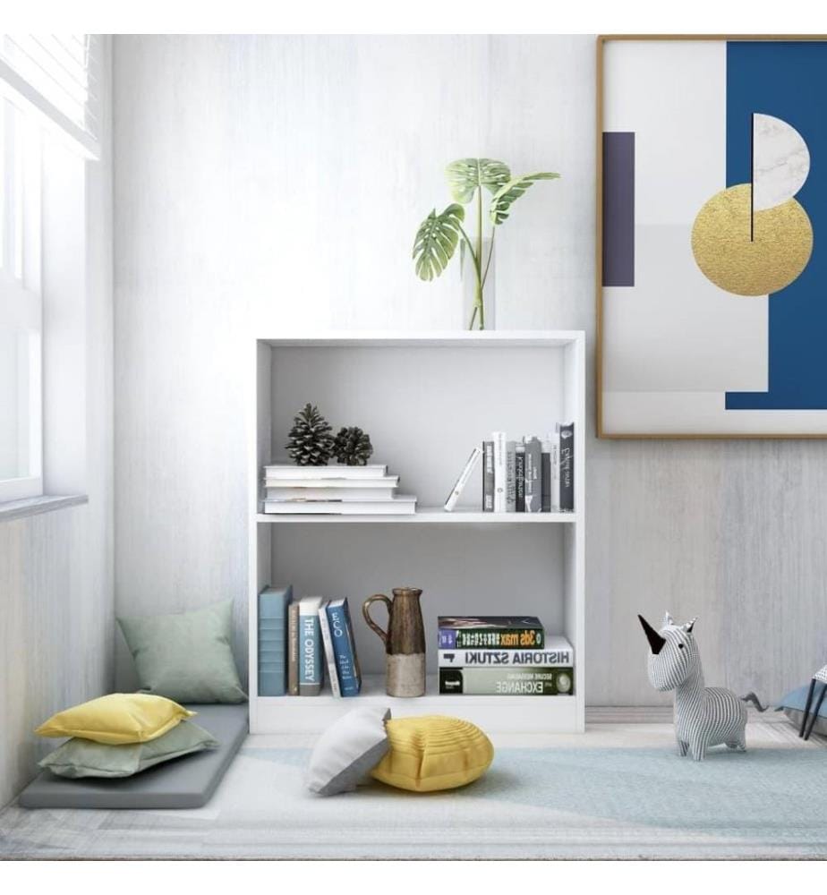 Bücherregal Weiss 60x24x74,5 cm Holzwerkstoff