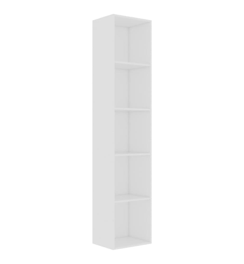 Bibliothèque Blanc 40x30x189 cm Aggloméré