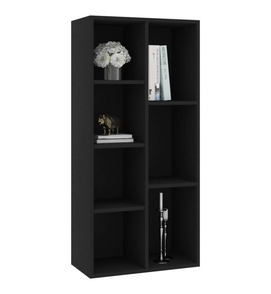 Bücherregal Schwarz 50x25x106 cm Holzwerkstoff