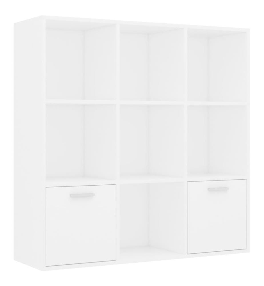 Bibliothèque Blanc 98x30x98 cm Aggloméré