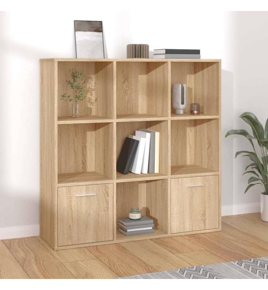 Bücherregal Sonoma-Eiche 98x30x98 cm Holzwerkstoff