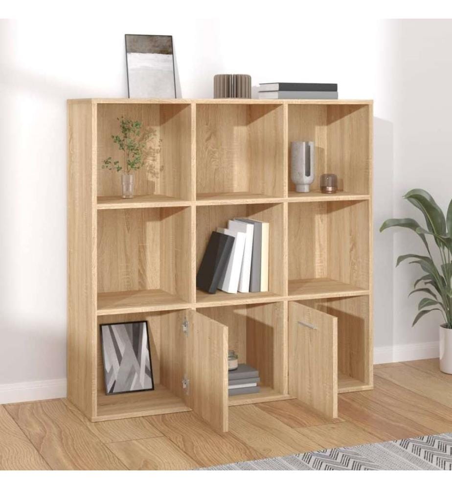 Bücherregal Sonoma-Eiche 98x30x98 cm Holzwerkstoff
