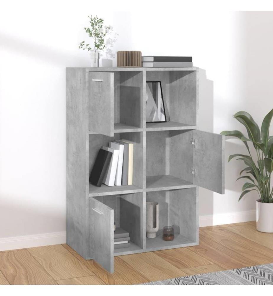 Lagerschrank Betongrau 60x29,5x90 cm Holzwerkstoff