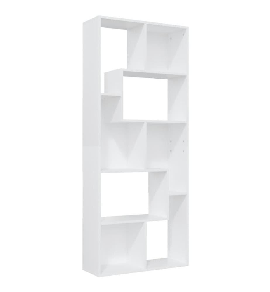 Bücherregal Weiss 67x24x161 cm Holzwerkstoff