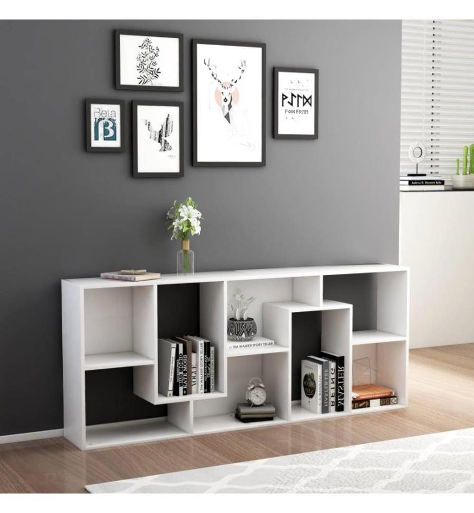 Bücherregal Weiss 67x24x161 cm Holzwerkstoff