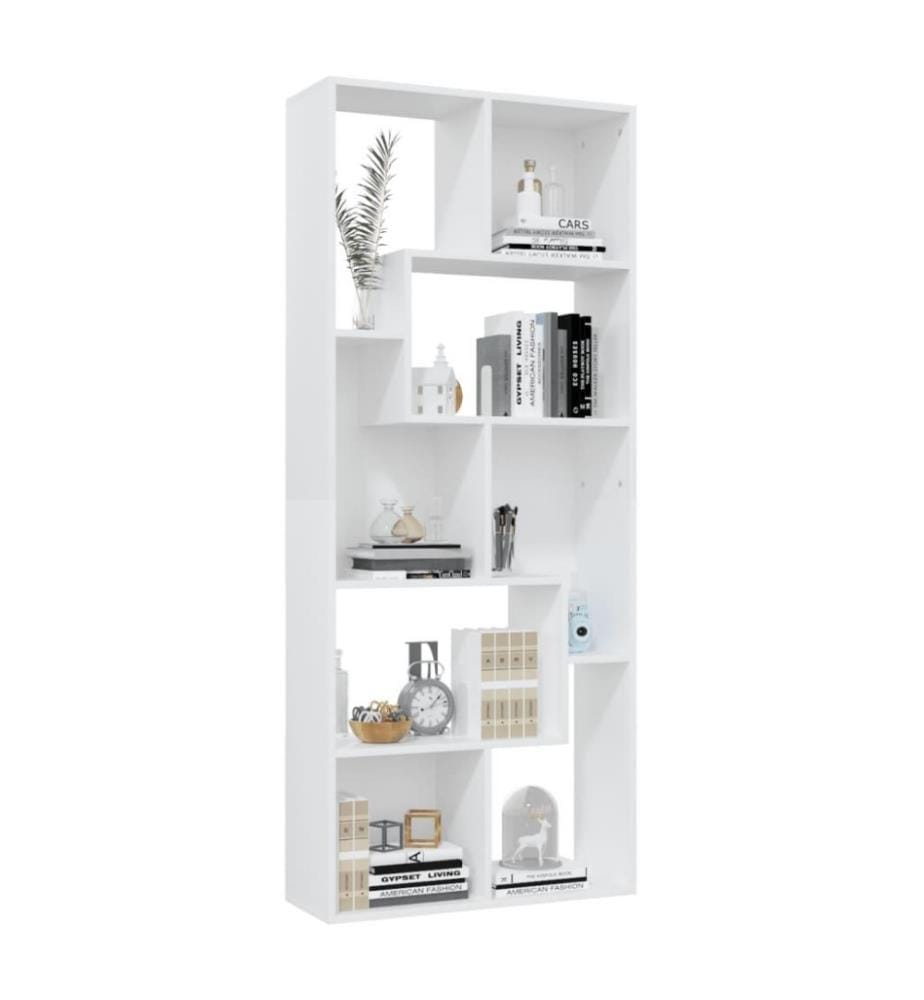 Bücherregal Weiss 67x24x161 cm Holzwerkstoff